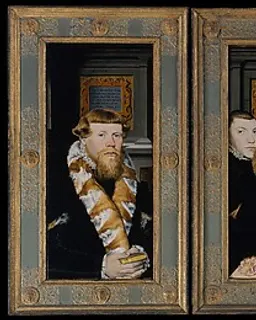 Christ Blessing, Surrounded by a Donor Family by German Painter