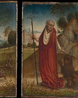 Saint Michael; The Mass of Saint Gregory; Saint Jerome by Master of the Saint Catherine Legend