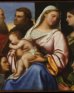 Madonna and Child with Saints and Donors by Sebastiano del Piombo