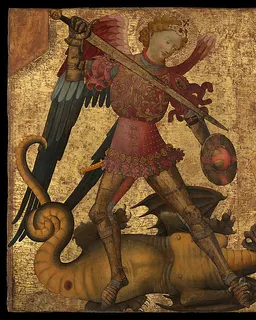 Saint Michael and the Dragon by Spanish (Valencian) Painter(?)