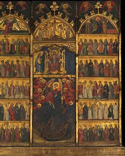The Trinity Adored by All Saints by Spanish Painter