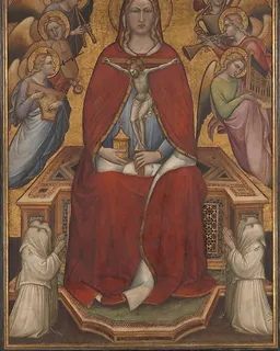 Saint Mary Magdalen Holding a Crucifix; (reverse) The Flagellation by Spinello Aretino (Spinello di Luca Spinelli)