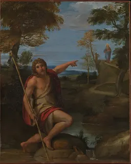 Saint John the Baptist Bearing Witness by Annibale Carracci