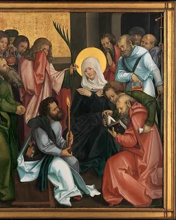 The Dormition of the Virgin; (reverse) Christ Carrying the Cross by Hans Schäufelein