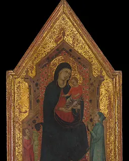 Madonna and Child Enthroned with Two Donors by Goodhart Ducciesque Master