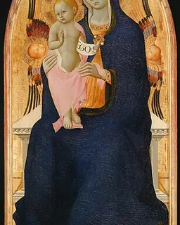 Madonna and Child Enthroned with Two Cherubim by Osservanza Master