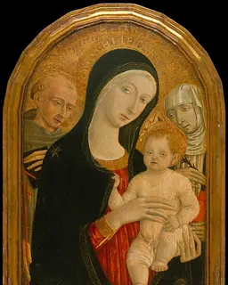 Madonna and Child with Saints Francis and Catherine of Siena by Matteo di Giovanni di Bartolo