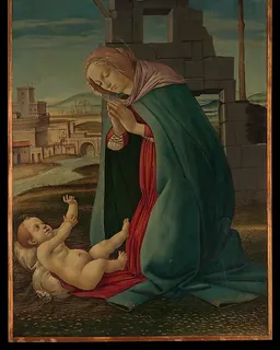 Madonna Adoring the Child by Botticelli