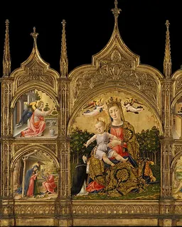 The Madonna of Humility, the Annunciation, the Nativity, and the Pietà by Bartolomeo Vivarini