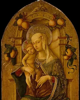 Madonna and Child Enthroned by Nicola di Maestro Antonio d'Ancona
