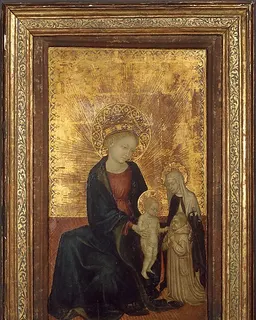 Madonna and Child with Saint Catherine of Siena and a Carthusian Donor by Italian, Lombard (probably Pavia)
