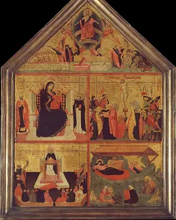 The Last Judgment; The Virgin and Child with a Bishop-Saint and Saint Peter Martyr; The Crucifixion; The Glorification of Saint Thomas Aquinas; The Nativity by Master of the Dominican Effigies