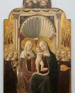 Saint Anne and the Virgin and Child Enthroned with Angels by Niccolò Alunno (Niccolò di Liberatore)