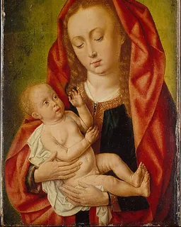 Virgin and Child with a Dragonfly by Master of Saint Giles