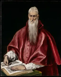 Saint Jerome as Scholar by El Greco (Domenikos Theotokopoulos)