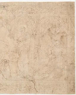 Design for an Antependium: The Madonna della Misericordia with Saints John the Baptist and John the Evangelist, the Circumcision, and the Presentation of the Virgin by Lorenzo Veneziano