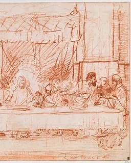 The Last Supper, after Leonardo da Vinci by Rembrandt van Rijn