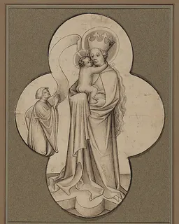 Virgin and Child with a Kneeling Donor, in a Quatrefoil by Anonymous
