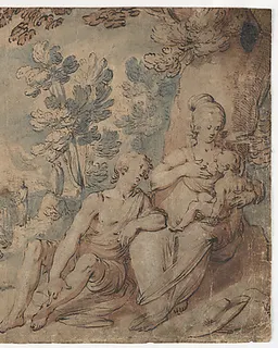 The Preaching of Saint John the Baptist by Gerrit Pietersz. Sweelink