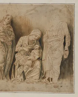 The Holy Family with Saint Elizabeth and the Infant John the Baptist by Andrea Mantegna