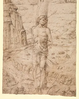 Saint Sebastian in a Landscape by Ferrara