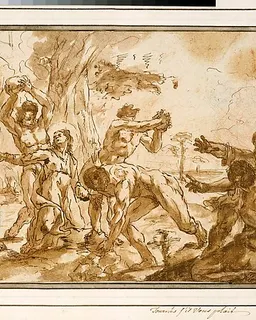 The Stoning of Saint Stephen by Niccolo (Nicolaus) Bambini
