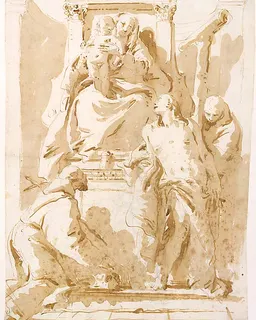 Virgin and Child with Saint John of the Cross (?), Saint Sebastian, and Saint Peter of Alcantara by Giovanni Battista Tiepolo