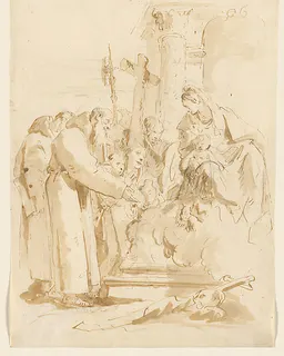 The Virgin and Child Adored by Monks and Others by Giovanni Battista Tiepolo