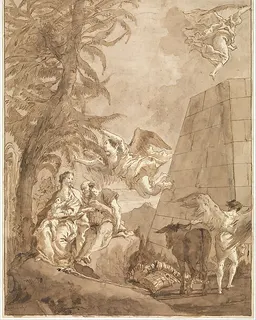 The Rest on the Flight into Egypt (with a Truncated Pyramid on the Right) by Giovanni Domenico Tiepolo