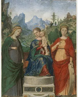 Virgin and Child Enthroned between Saints Cecilia and Catherine of Alexandria by Francesco Morone
