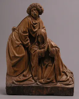 Virgin Supported by Saint John by School of Antwerp