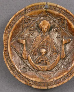 Disk from a Panagiarion with the Virgin and Child by Anonymous