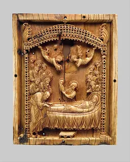 Icon with the Koimesis by Anonymous