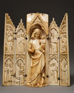 Folding Shrine with the Virgin and Child by Anonymous