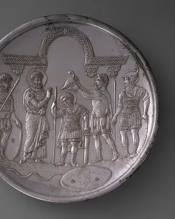 Plate with the Arming of David by Anonymous