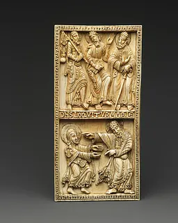 Plaque with the Journey to Emmaus and Noli Me Tangere by Anonymous