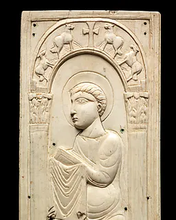 Ivory Plaque with Saint Paul (?) by Anonymous