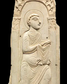 Ivory Panel with Saint Peter by Anonymous