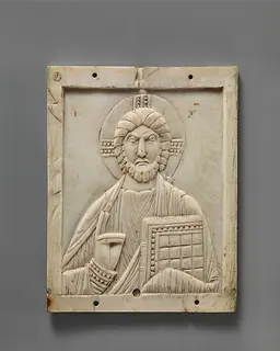 Icon with Christ Pantokrator by Anonymous