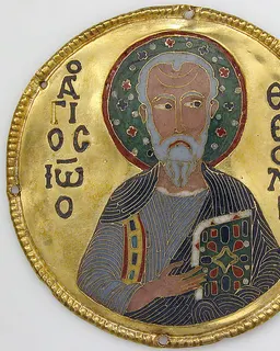 Medallion with Saint John the Evangelist from an Icon Frame by Anonymous