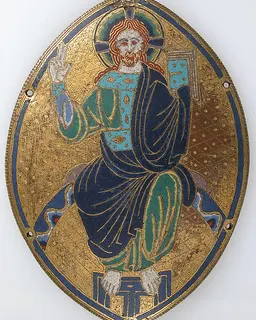 Plaque with Christ Blessing by Anonymous