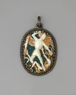Pendant Medallion with Michael Slaying the Dragon by Anonymous