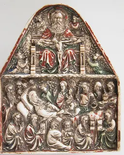 Plaque with the Trinity and the Dormition of the Virgin by Anonymous