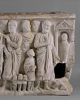 Sarcophagus with Scenes from the Lives of Saint Peter and Christ by Anonymous