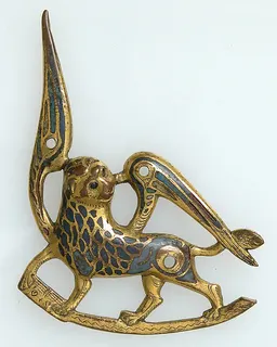 The Lion of Saint Mark (one of two appliqués from a book cover) by Anonymous
