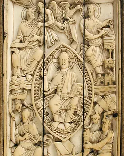 Plaque with Christ in Majesty and the Four Evangelists by Anonymous
