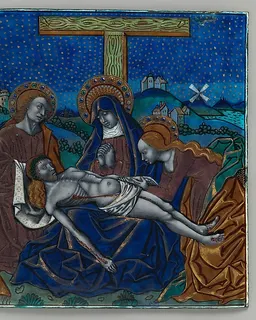 Triptych Panel with Pietá by Master of the Triptych of Louis XII