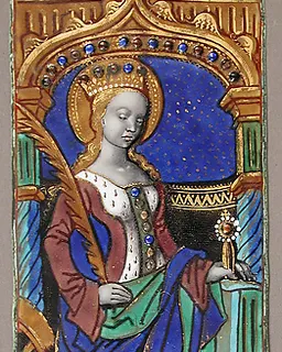 Triptych Panel with Saint Catherine by Master of the Triptych of Louis XII