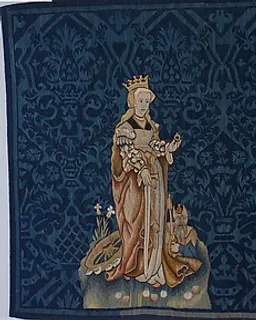 The Virgin of The Apocalypse with Saint Catherine and Saint Barbara by Anonymous