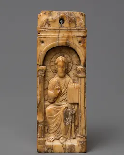 Reliquary Plaque with Christ Blessing by Anonymous